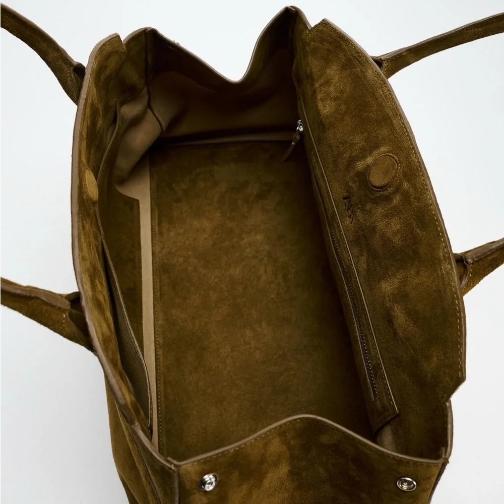 NWT Limited Edition Zara Suede leather bag - Picture 3 of 13